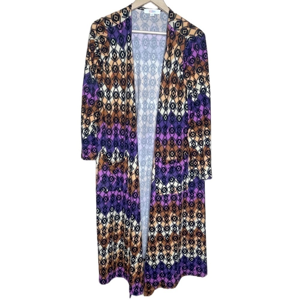 LULAROE Sarah multi color long cardigan